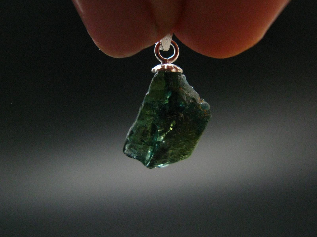 Blue Lazulite Silver Pendant From Pakistan - 0.8" - 1.03 Grams