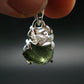 Moldavite & Herkimer Diamond Silver Pendant - 1.0" - 2.49 Grams
