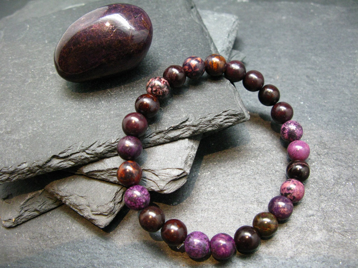 Purpurite Genuine Bracelet ~ 7 Inches ~ 8mm Round Beads