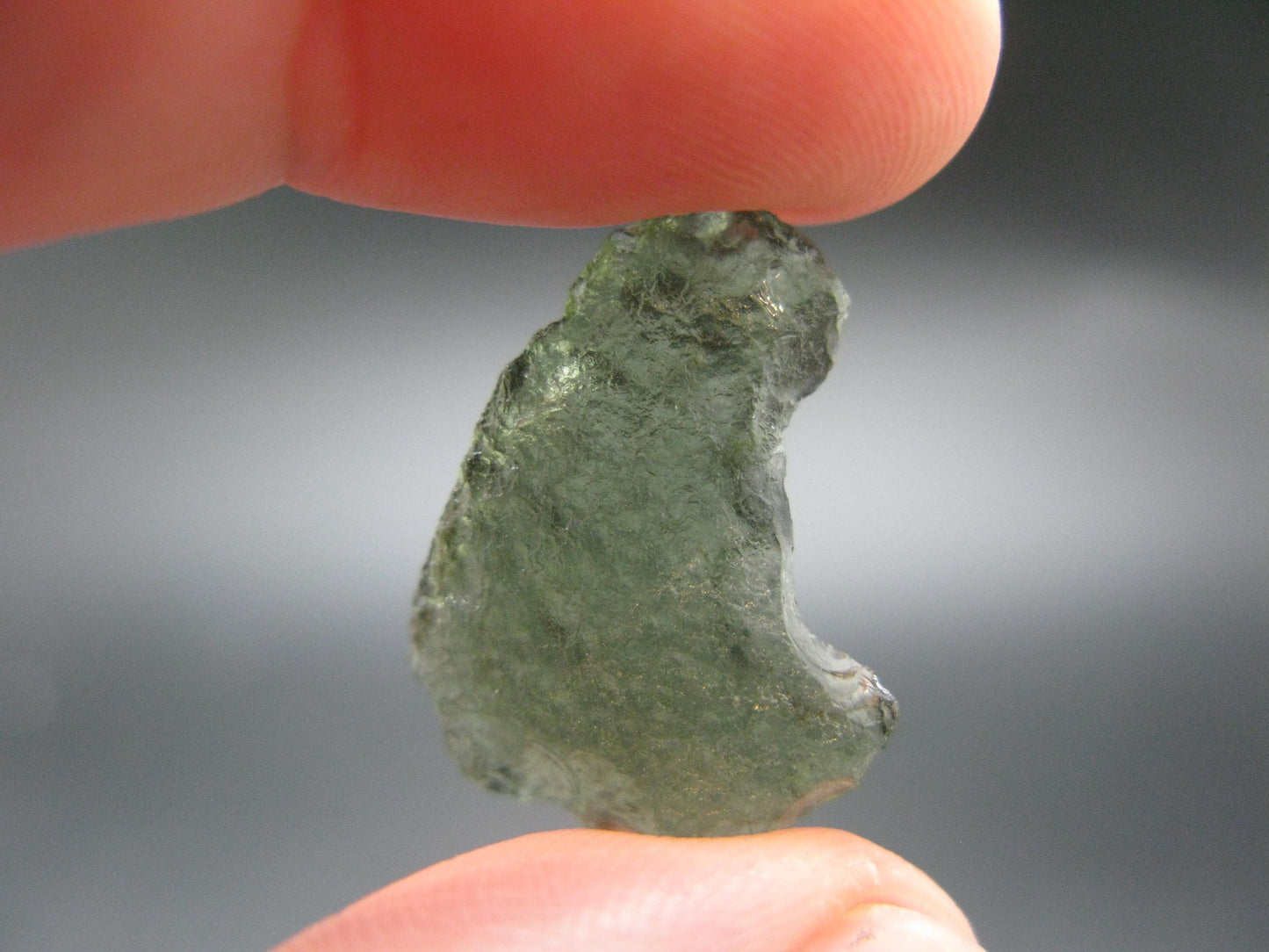 Moldavite Tektite Raw Piece from Czech Republic - 0.8" - 7.0 Carats - 1.4 Grams