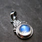 Natural Glow From Inside Moonstone 925 Silver Pendant - 0.9" - 2.25 Grams