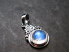 Natural Glow From Inside Moonstone 925 Silver Pendant - 0.9" - 2.25 Grams