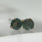 Alexandrite Stud Earrings Color Change Gemstone Silver Earrings June Birthstone Minimalist Jewelry