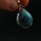 Malachite And Chrysocola Silver Plated Pendant from Congo - 1.4" - 6.18 Grams