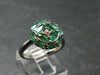 Emerald Faceted Silver Ring from Colombia - 3.40 Grams Total - Size 7