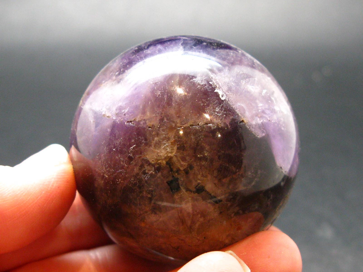 Rare Auralite Super 23 Large Sphere Ball Amethyst From Canada - 1.8" - 136.0 Grams