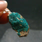 Dark Green Sparkling Gemmy Dioptase Silver Pendant from Kazakhstan - 1.2" - 3.42 Grams