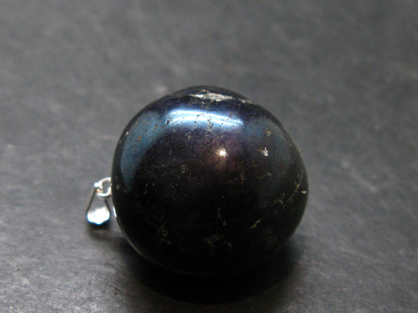 Covelite Covellite Crystal Silver Pendant From Peru - 1.2" - 26.14 Grams