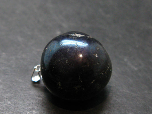 Covelite Covellite Crystal Silver Pendant From Peru - 1.2" - 26.14 Grams