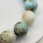 Larimar Stretch Bracelet Blue Gemstone Beads Minimalist Ocean Jewelry Gift