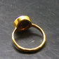 Sugilite Silver Gold Plated Ring From South Africa - 3.73 Grams - Size 8.25