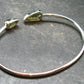 Moldavite Sterling Silver Twister Bracelet - 4.35 Grams - Size Adjustable