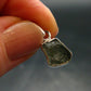 Moldavite Tektite Silver Pendant from Czech Republic - 0.8" - 1.14 Grams