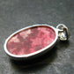Thulite Silver Plated Pendant From Norway - 1.2" - 5.0 Grams