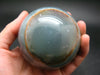 Stunning Lemurian Aquatine Blue Calcite Ball Sphere From Argentina - 2.7" - 476.9 Grams