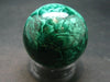 Amazing Rich Vivid Vibrant Green Malachite Sphere Ball From Congo - 1.5"