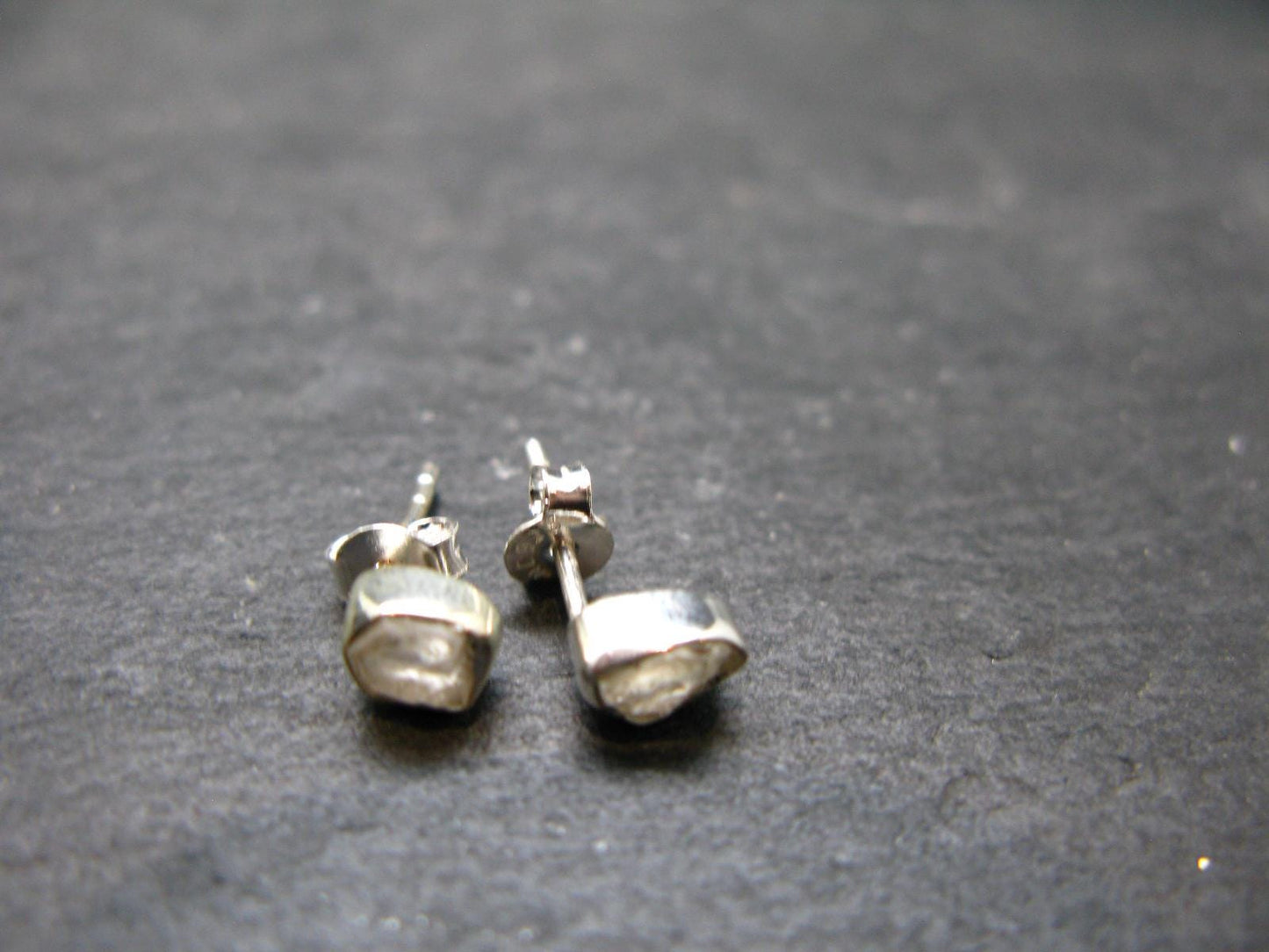 Phenakite Phenacite Silver Stud Earrings From Nigeria - 1.0 Grams