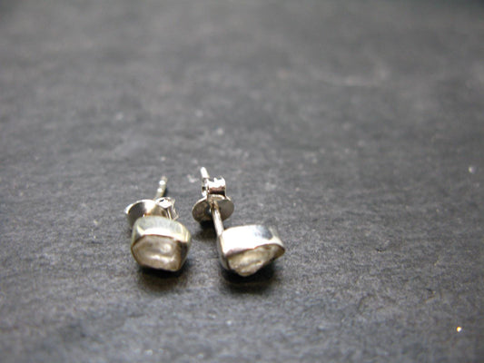 Phenakite Phenacite Silver Stud Earrings From Nigeria - 1.0 Grams