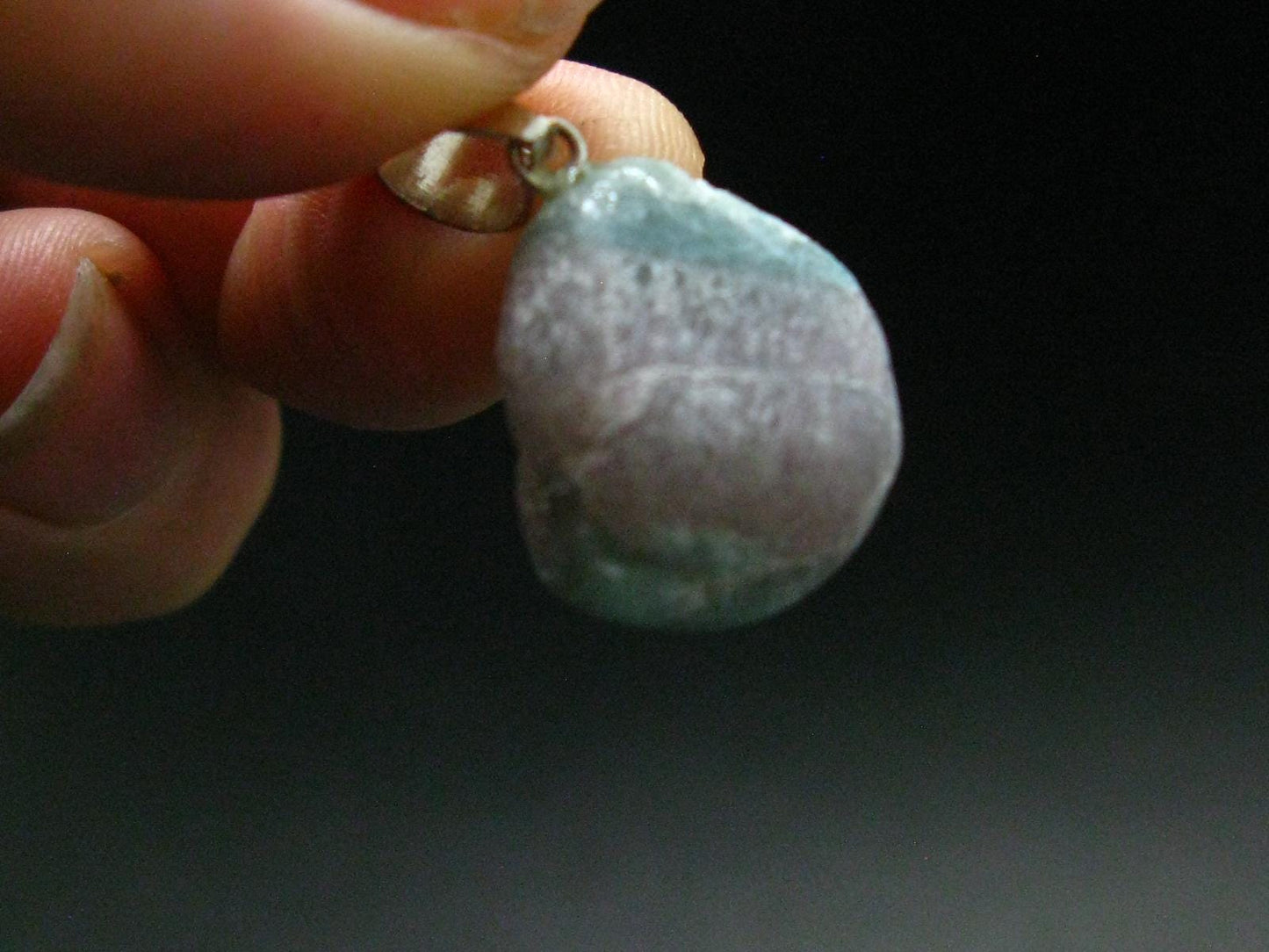 Rarest Paraiba Copper Blue Tourmaline Crystal Silver Pendant From Brazil - 1.0" - 3.0 Grams