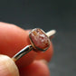 Pezzottaite Crystal Silver Ring From Madagascar - Size 7 - 1.93 Grams