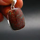 Crimson Cuprite w/ Chrysocola Silver Plated Pendant from Mexico - 1.4" - 5.78 Grams