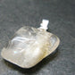 Clear Petalite Crystal Silver Pendant from Brazil - 0.9" - 2.19 Grams