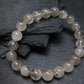 Rare Petroleum Oil In Quartz Crystal Bracelet - 7 Inches - 9mm Round Beads