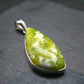 Unique Lizardite Serpentine Silver Pendant from Norway - 1.7"