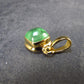 Tsavorite Green Garnet Gold Plated Silver Pendant from Tanzania - 0.7" - 1.48 Grams