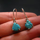 Nice Raw Natural Turquoise Sterling Silver Earrings from Mexico - 1.8 Grams