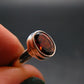 Natural Round Faceted Red Garnet Sterling Silver Ring - Size 5 - 2.55 Grams