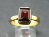 Red Garnet Gold Plated Sterling Silver Ring - Size 8 - 3.28 Grams