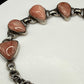 Natural Rhodochrosite Sterling Silver Bracelet | Pink Link Bracelet
