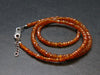 Orange Kyanite Genuine Necklace 4mm Faceted Beads - 18.37 grams