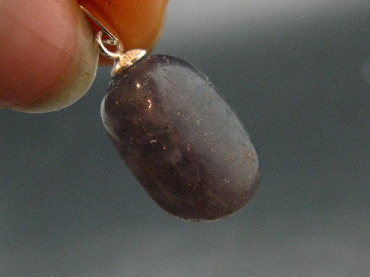 Iolite Cordierite Silver Pendant From India - 0.9" - 2.83 Grams