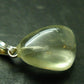 Gem Libyan Desert Glass Tektite Pendant Sterling Silver from Libya - 0.9" - 1.7 Grams