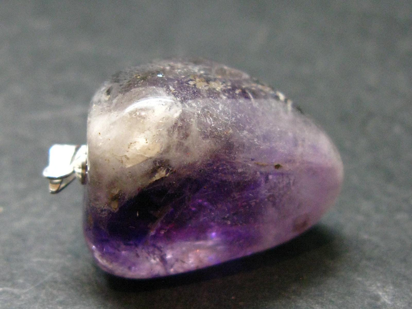 Rare Brandenberg Brandberg Amethyst Quartz Silver Pendant From Namibia - 1.3" - 13.78 Grams