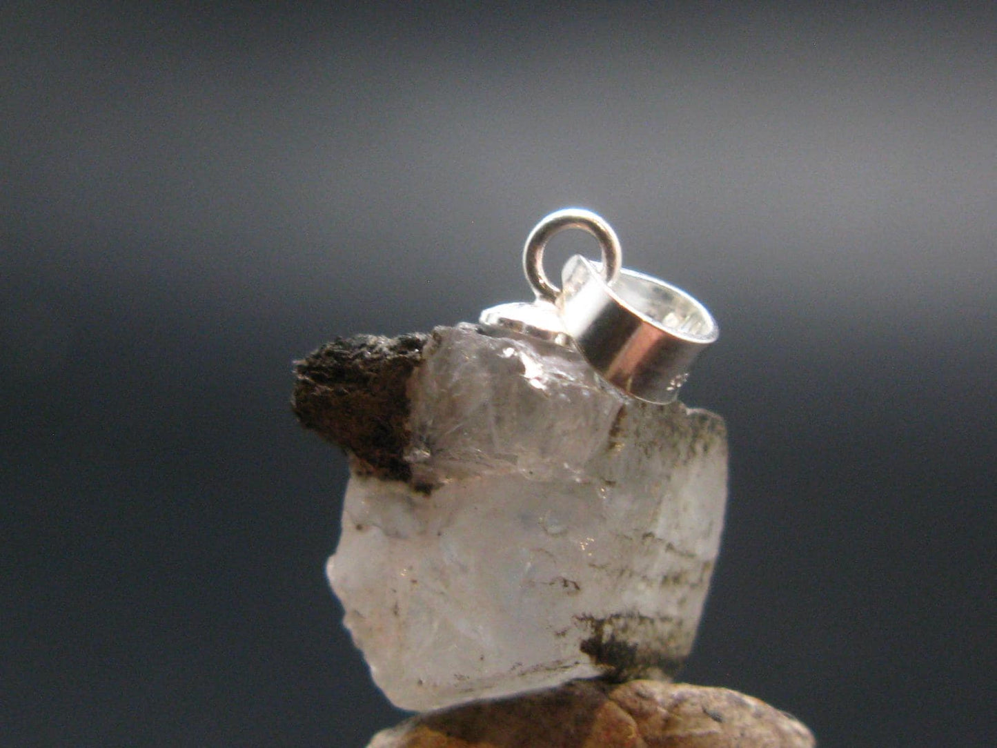 Phenakite Phenacite Silver Pendant from Brazil - 0.7 Inches - 1.80 Grams