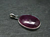 Star Ruby Sterling Silver Pendant - 1.0" - 2.79 Grams