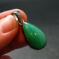 Rich Green Chrysoprase Silver Pendant From Australia - 1.2" - 4.0 Grams