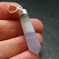 Blue Lace Agate 925 Silver Pendant from Namibia - 1.8" - 4.32 Grams