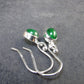 Tsavorite Gem Green Garnet Sterling Silver Earrings from Tanzania - 1.72 Grams