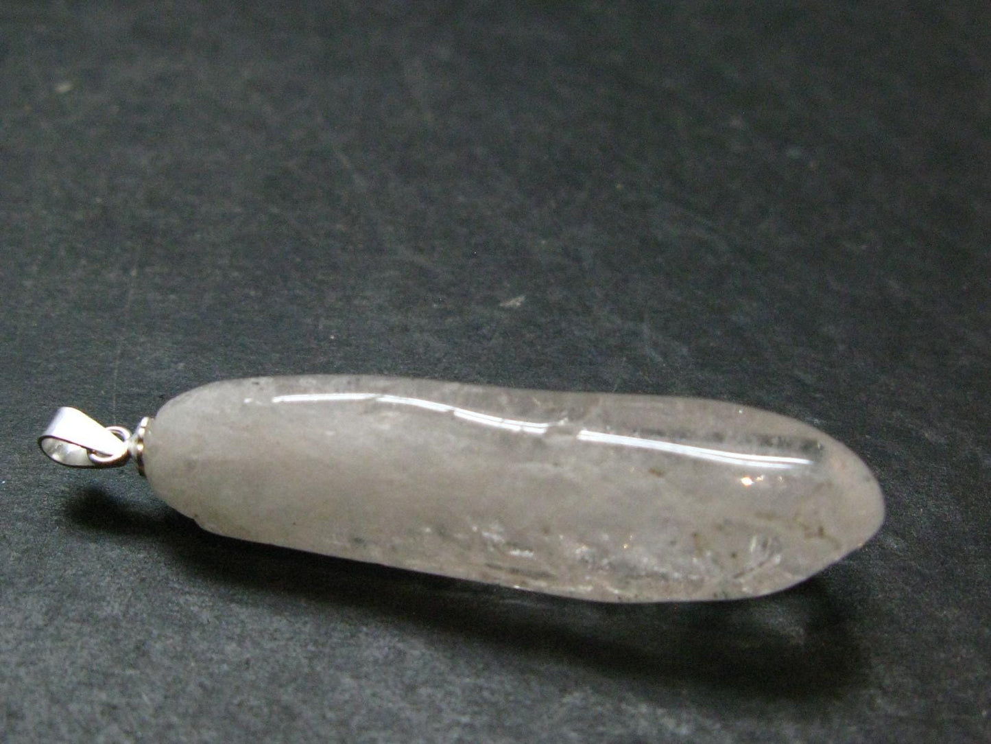 Nice Terminated Danburite Crystal Silver Pendant from Mexico - 2.0" - 8.51 Grams