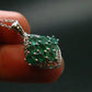 Emerald Silver Pendant W/Chain From Colombia - 3.86 Grams Total
