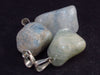 Lot of 3 Natural Tumbled Aquamarine Pendant Stone from Brazil