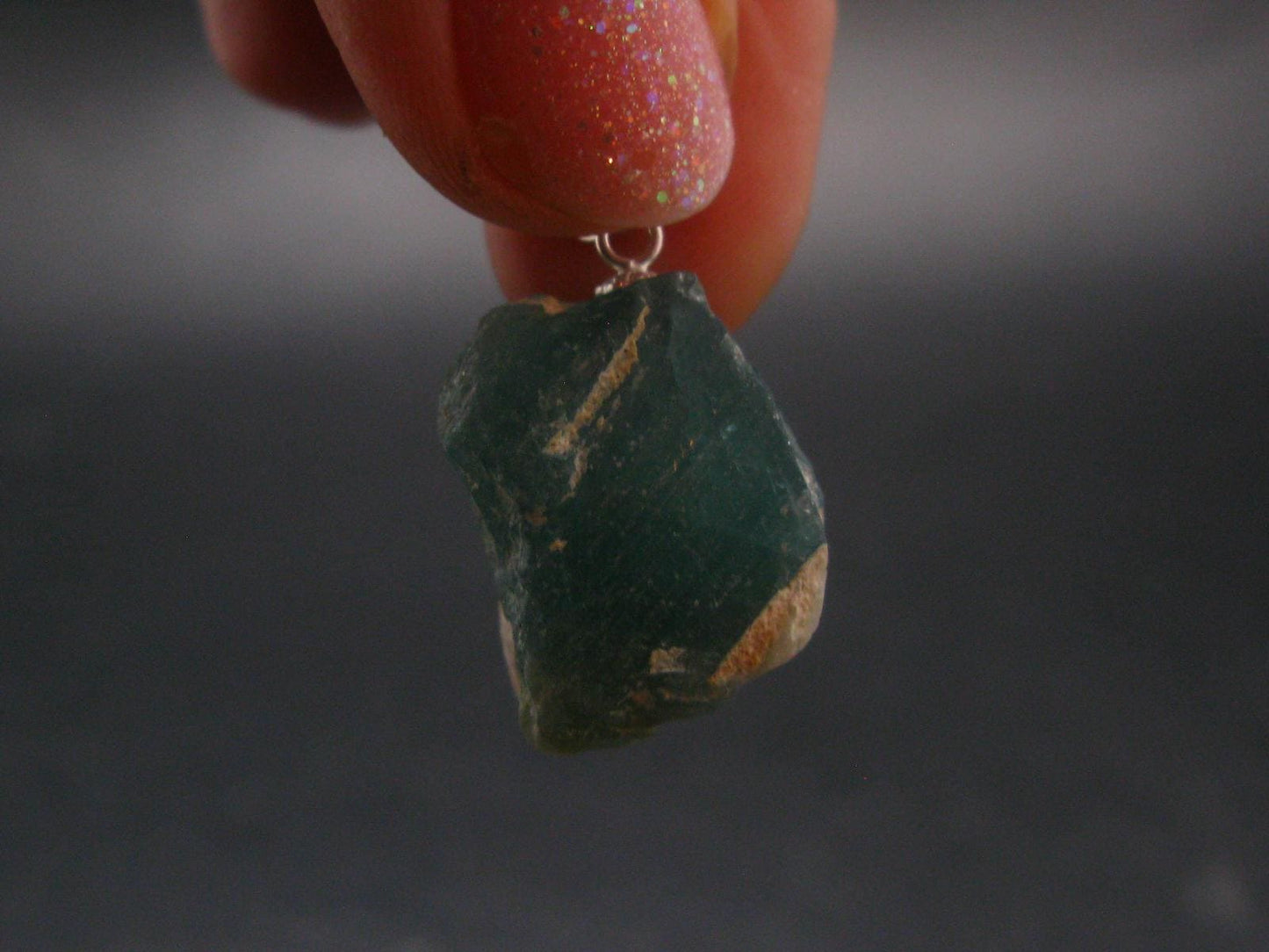 Grandidierite Silver Pendant From Madagascar - 1.0" - 5.90 Grams