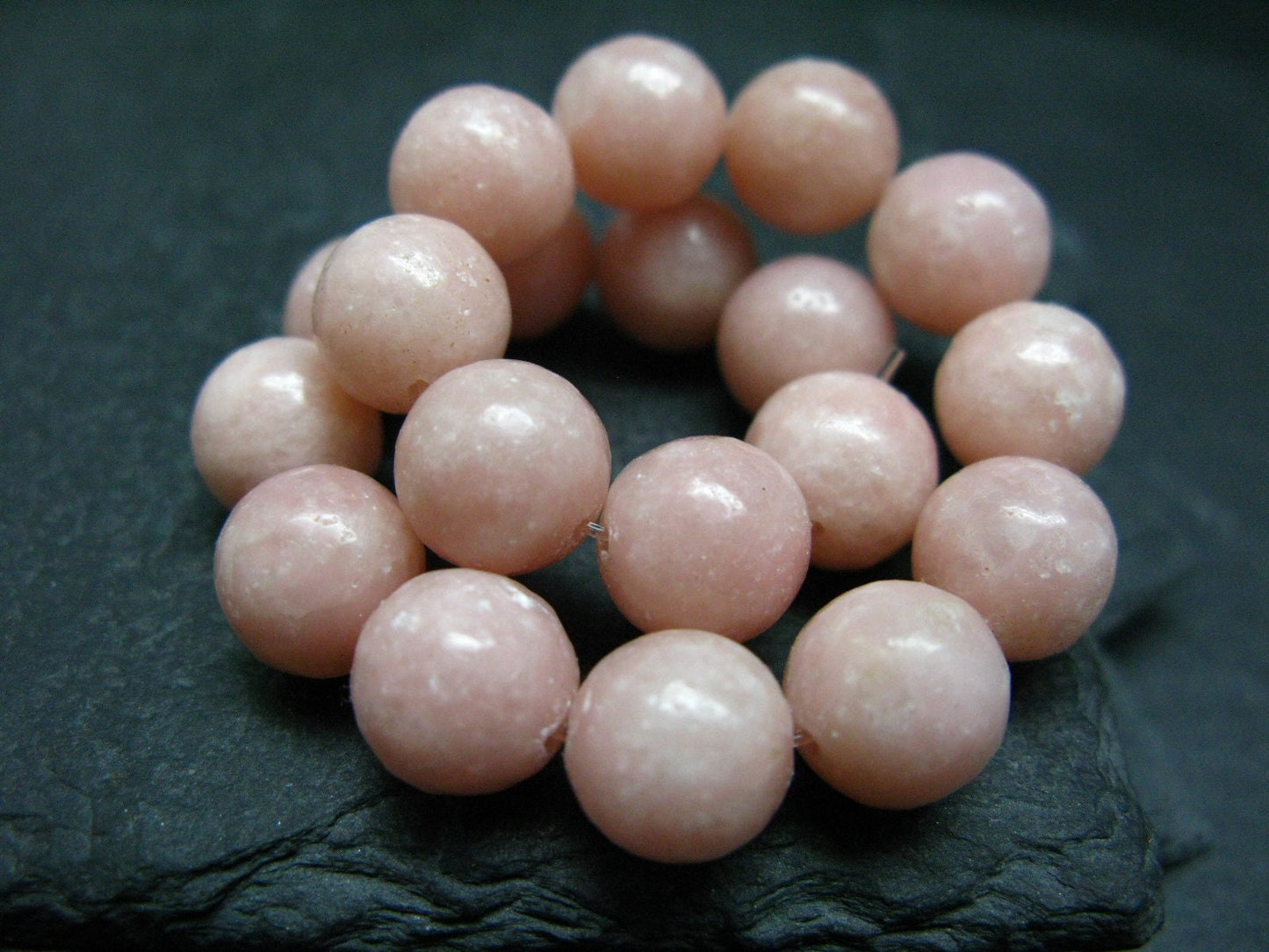 Intense Pink Calcite Genuine Bracelet ~ 7 Inches ~ 10mm Round Beads