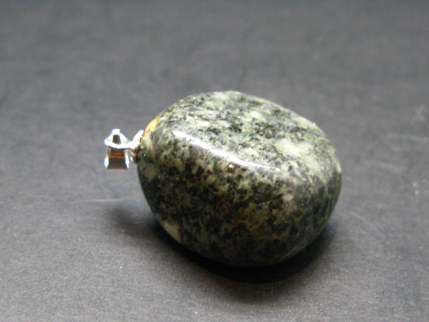 Rare Stonehenge Bluestone SS Pendant From Wales UK - 1.1" - 11.40 Grams