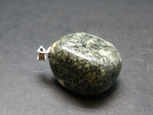Rare Stonehenge Bluestone SS Pendant From Wales UK - 1.1" - 11.40 Grams