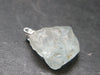 Natural Unheated Raw Gemmy Rich Blue Topaz Pendant from Brazil - 0.9" - 4.11 Grams